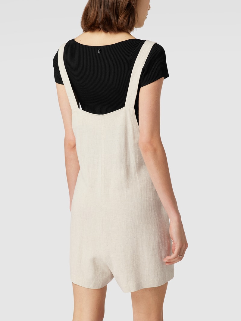 Playsuit mit Eingrifftaschen in beige