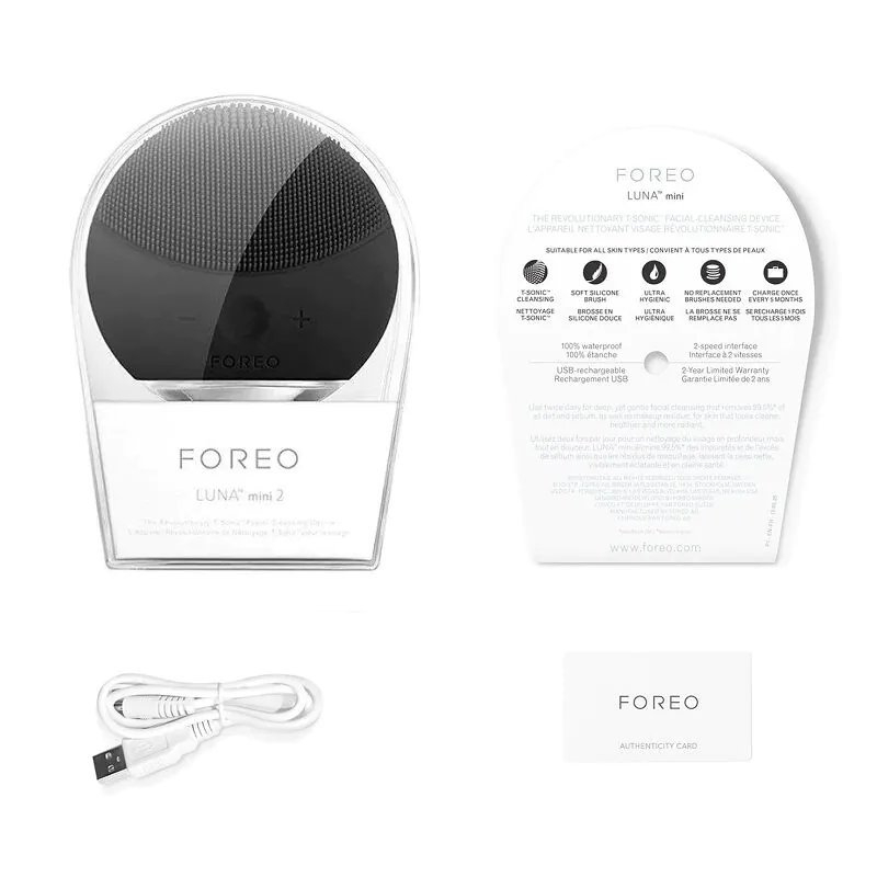 Foreo Luna Mini 2 Sonic veido valymo šepetėlis, vidurnaktis