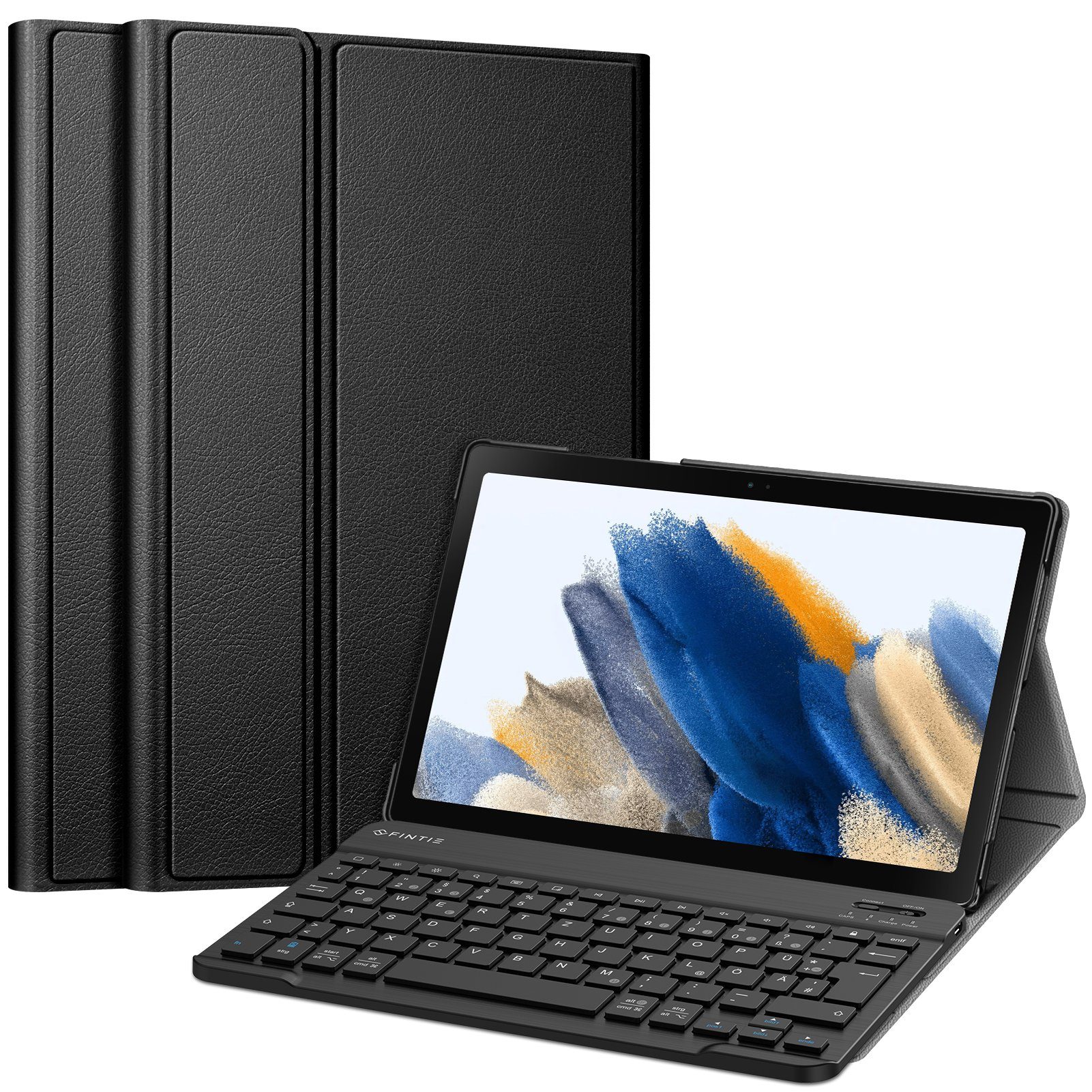 Fintie Tablet-Hülle Tastatur Hülle für Samsung Galaxy Tab A8 10,5 Zoll 2021 SM-X200/X205/X207 - Keyboard Cover mit Magnetisch Abnehmbarer Deutsches Layout Tastatur 10,5 Zoll