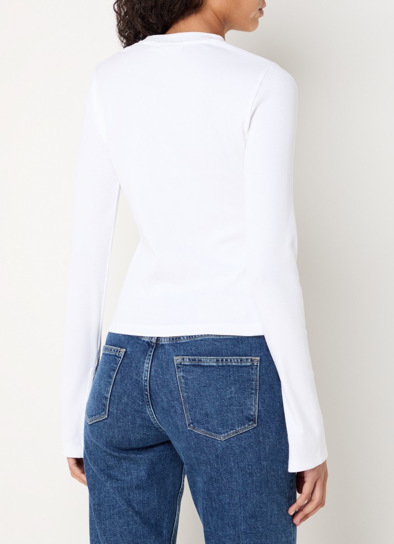 Calvin Klein Rib-knit top with logo