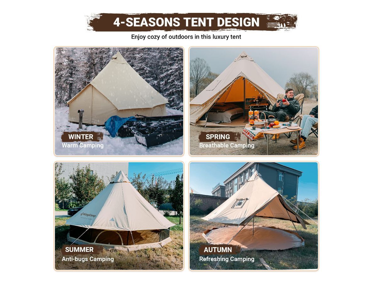 KingCamp 4 M Khan Glamping Bell Zelt