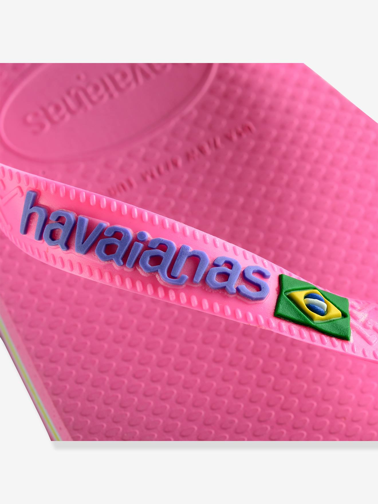 Tongs enfant Brasil logo HAVAÏANAS marine/weiß