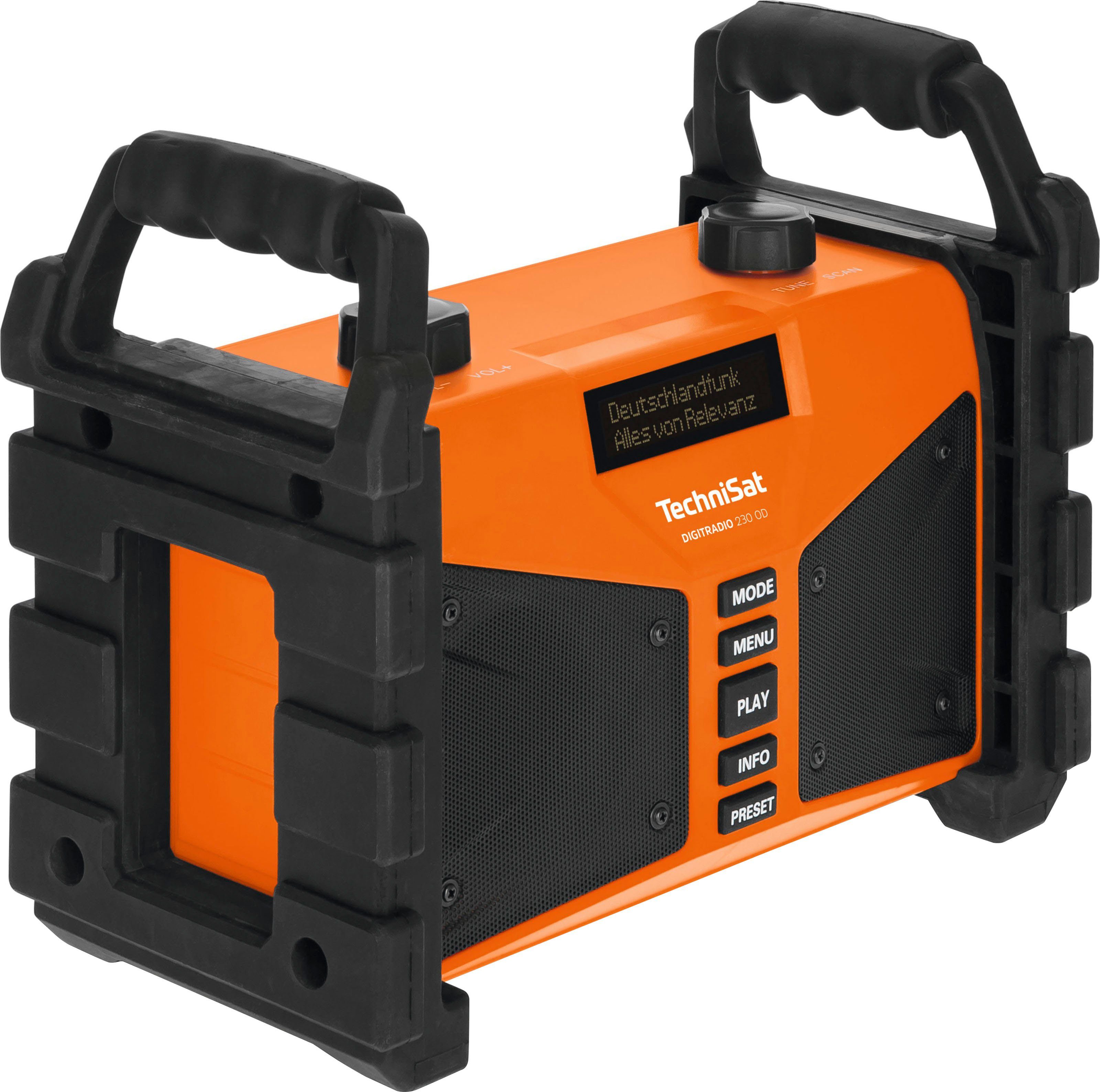 TechniSat DIGITRADIO 230 OD Baustellenradio (UKW mit RDS, 12 W, staub- und wassergeschützt (IP65)