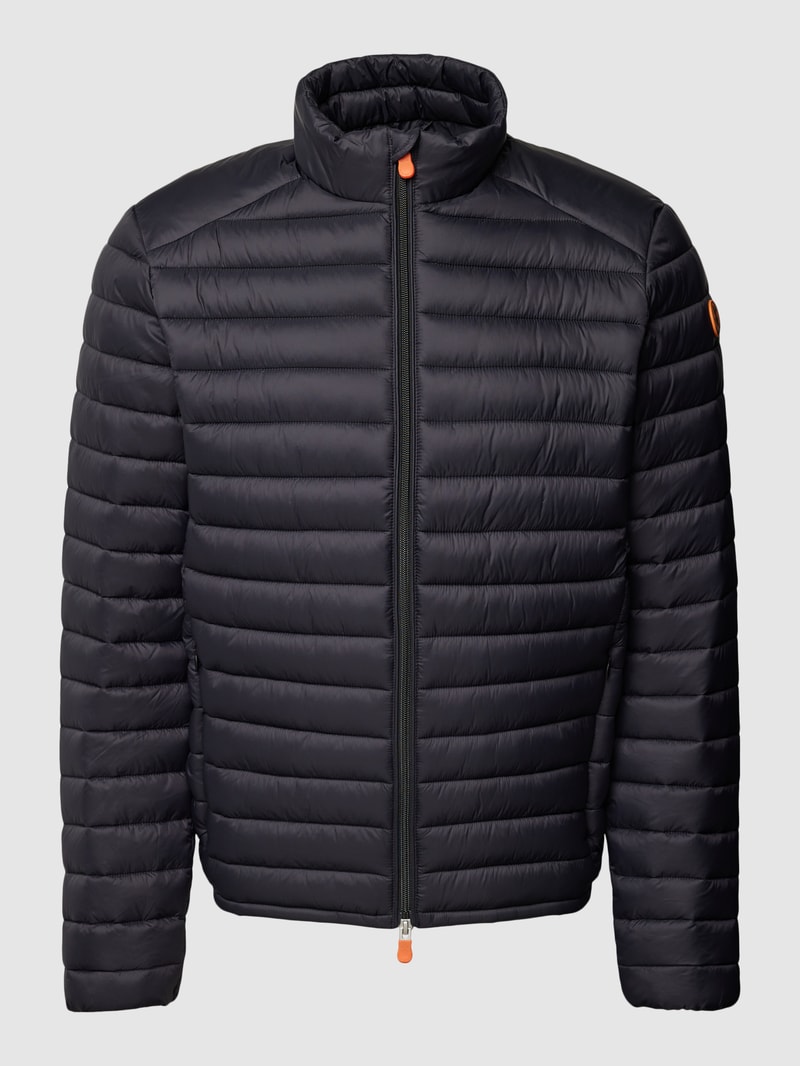 Steppjacke mit Stehkragen Modell 'ALEXANDER' in schwarz