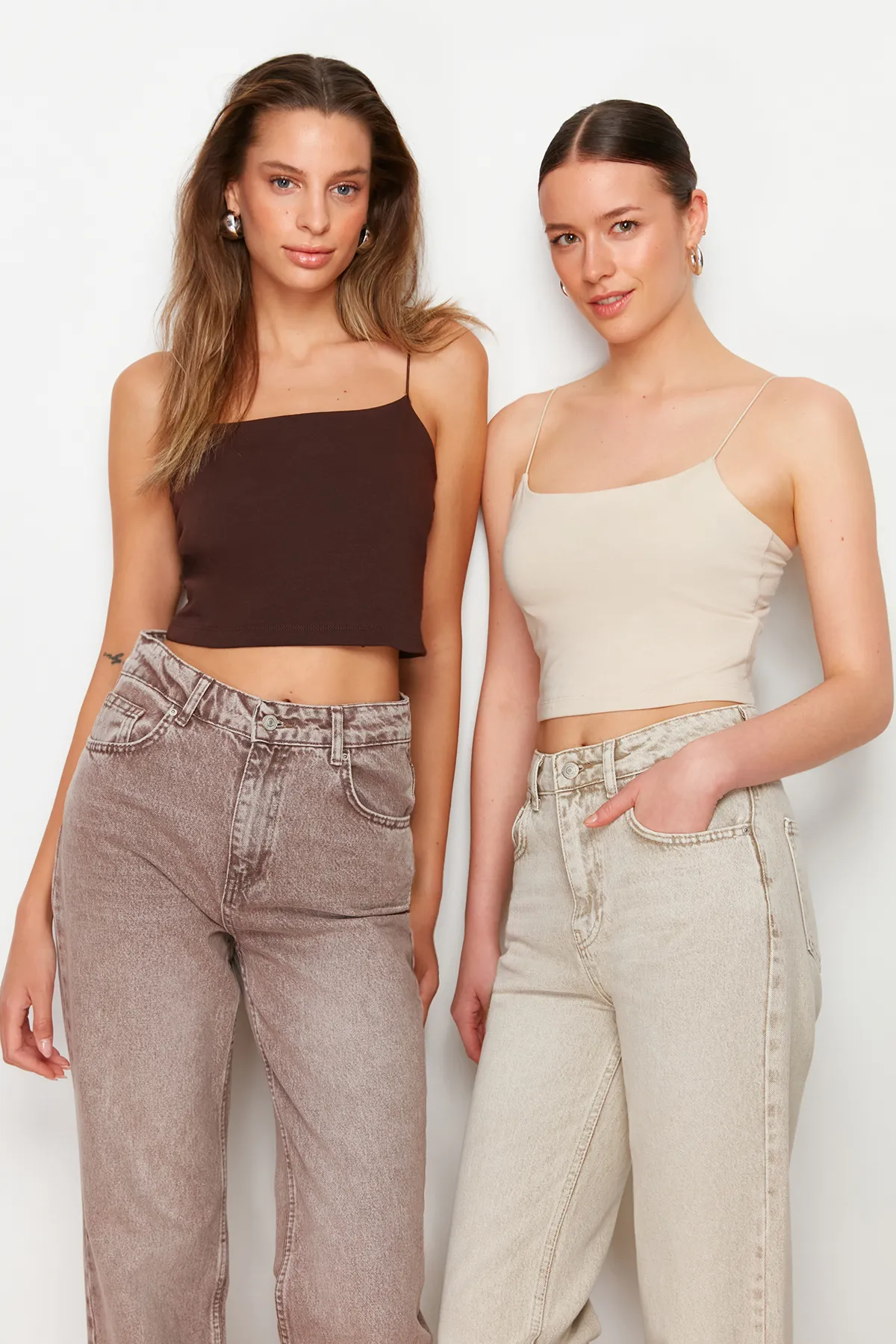 Trendyol Collection  Unterhemd - Braun - Slim Fit