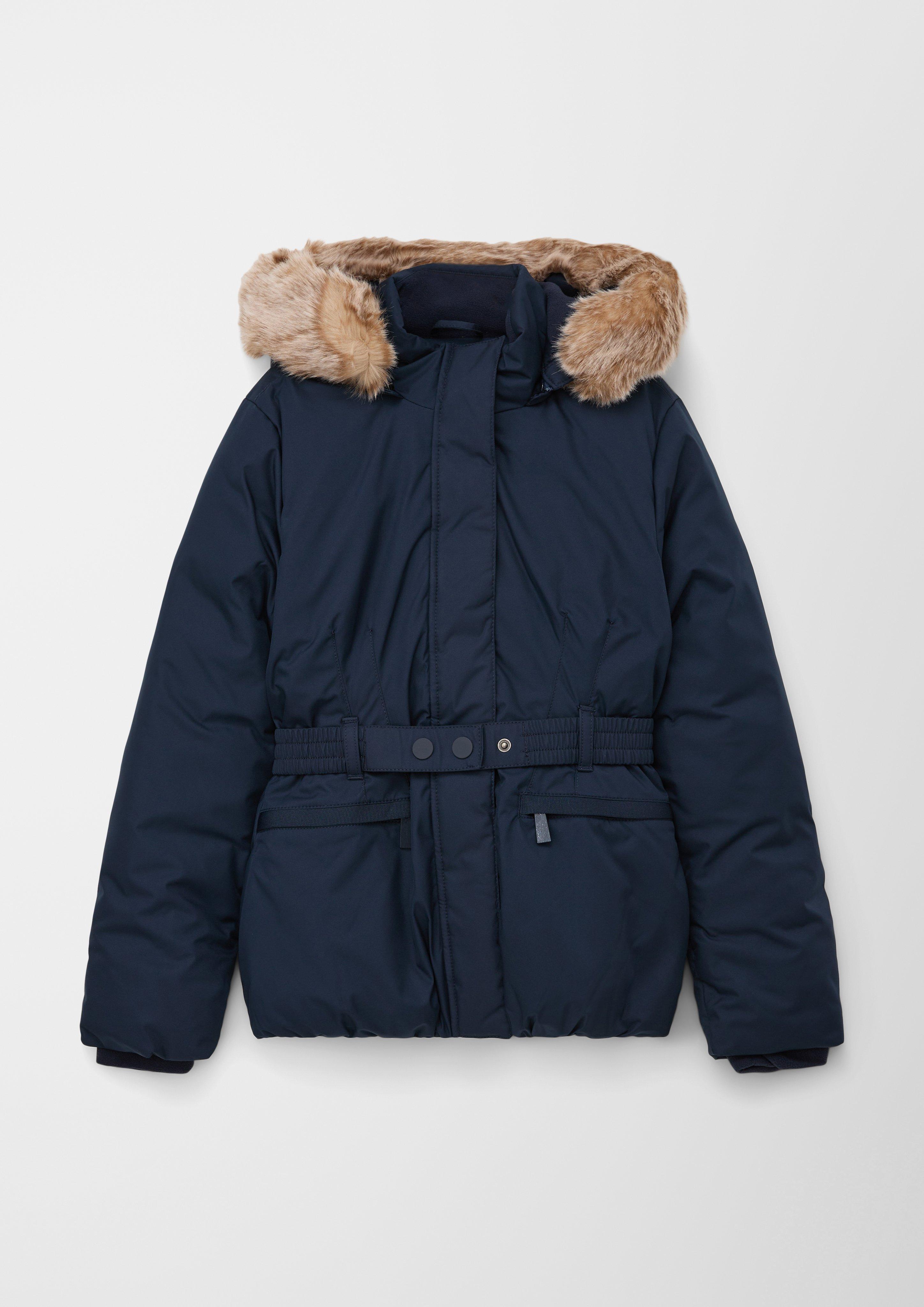 Jacke mit abnehmbarer Kapuze und Kunstfellblende  2116839-5952