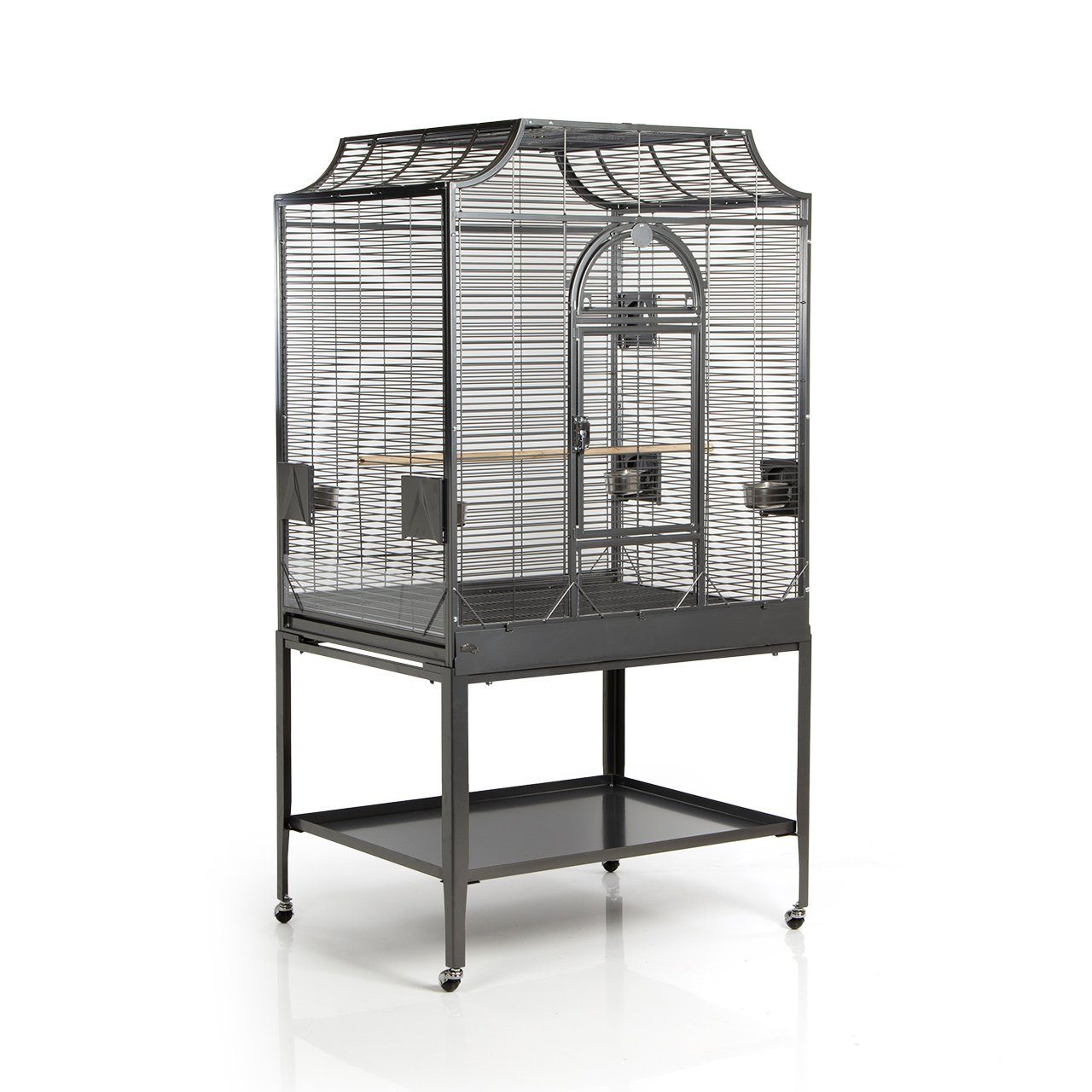 Montana Cages Vogelkäfig Madeira III - Antik, Sittichkäfig, Käfig, Voliere für Sittiche waagerechte Verdrahtung & Anflugklappe
