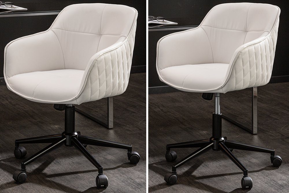 riess-ambiente Drehstuhl EUPHORIA weiß, Büro · Kunstleder · Armlehnen · höhenverstellbar · Home Office