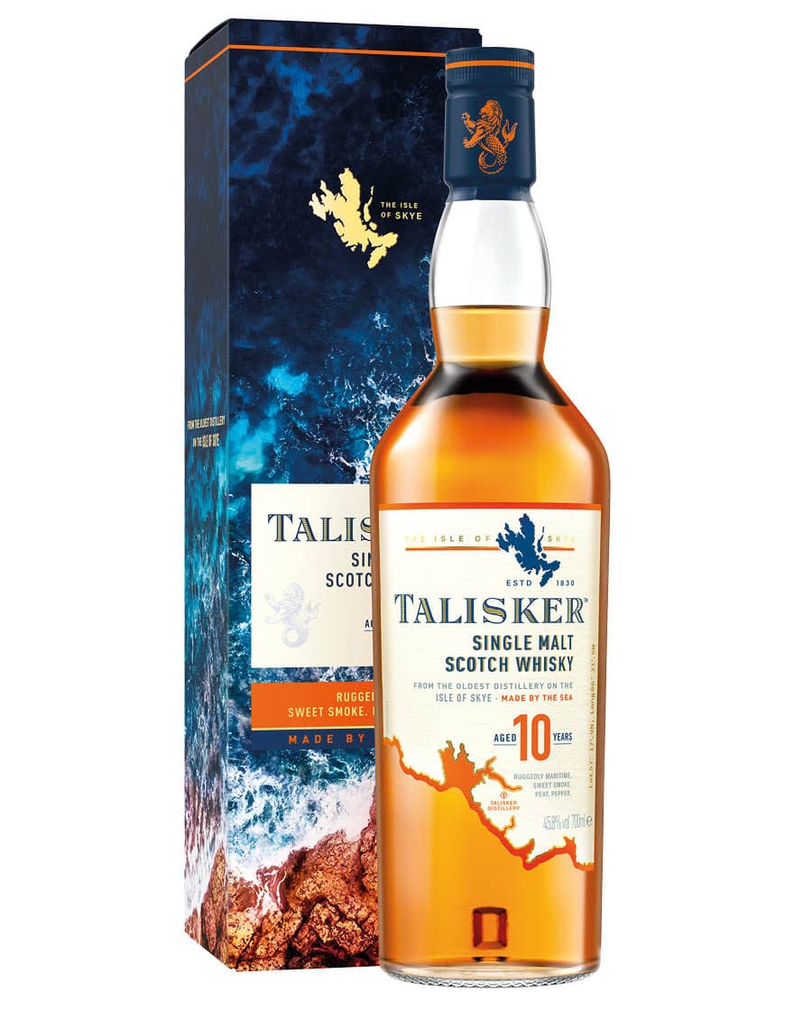 Single Malt Scotch Whisky Aged 10 Years Talisker 0,7 ℓ, En Étui