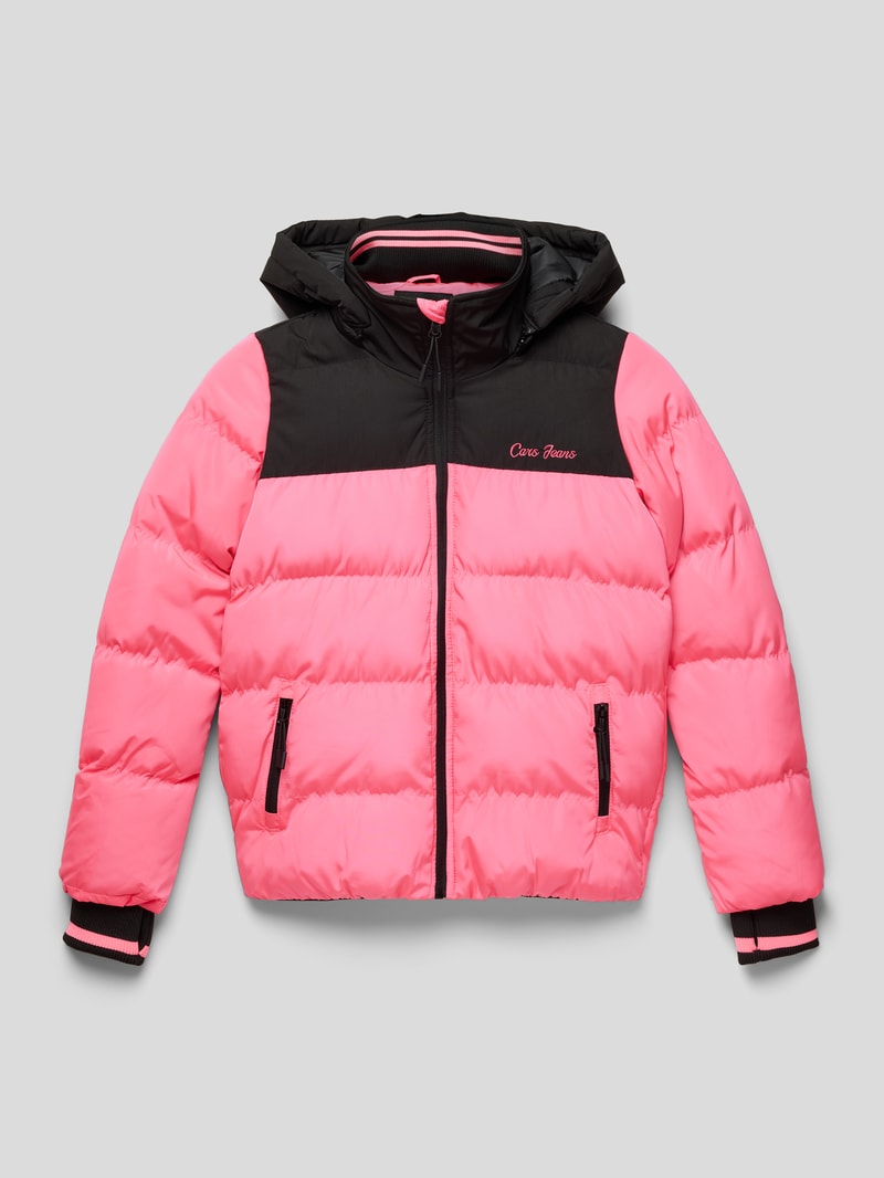 Steppjacke mit Kapuze Modell 'Defne' in pink