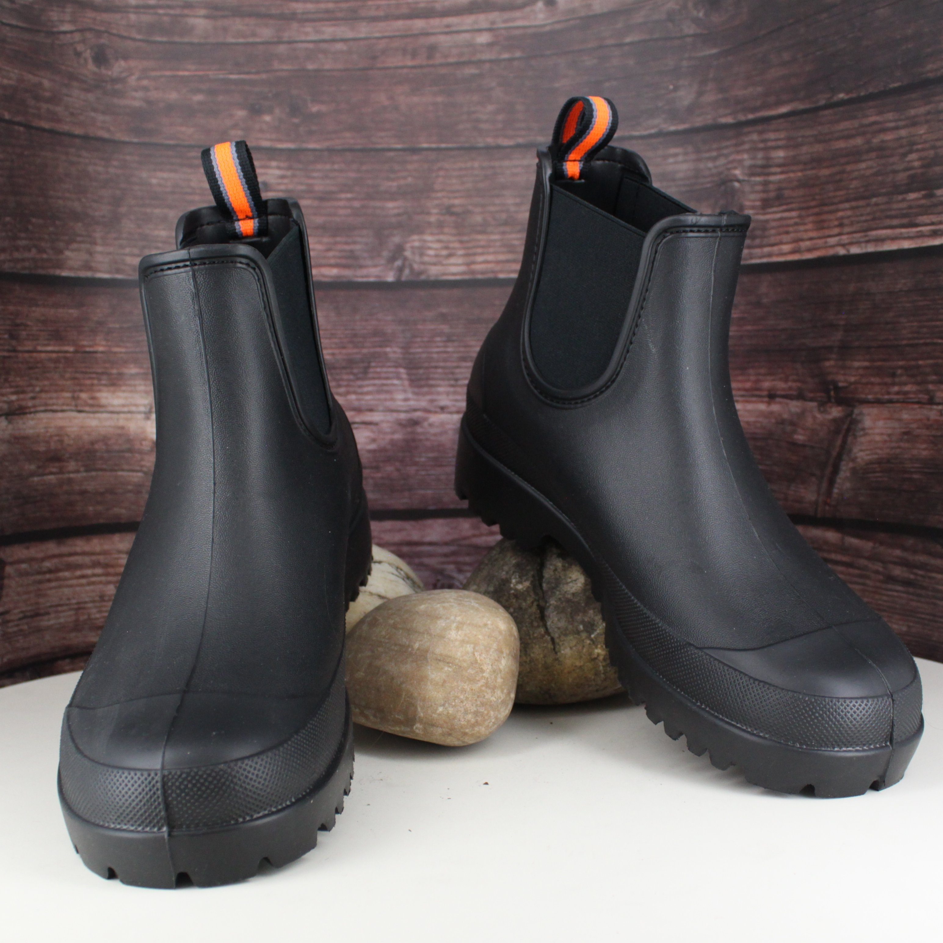 Beck Herren Chelsea Regenstiefel Worker Gummistiefel (für trockene Füße, bei Regen- und Matschwetter) sehr leicht, wasserdicht, geformte Einlegesohle