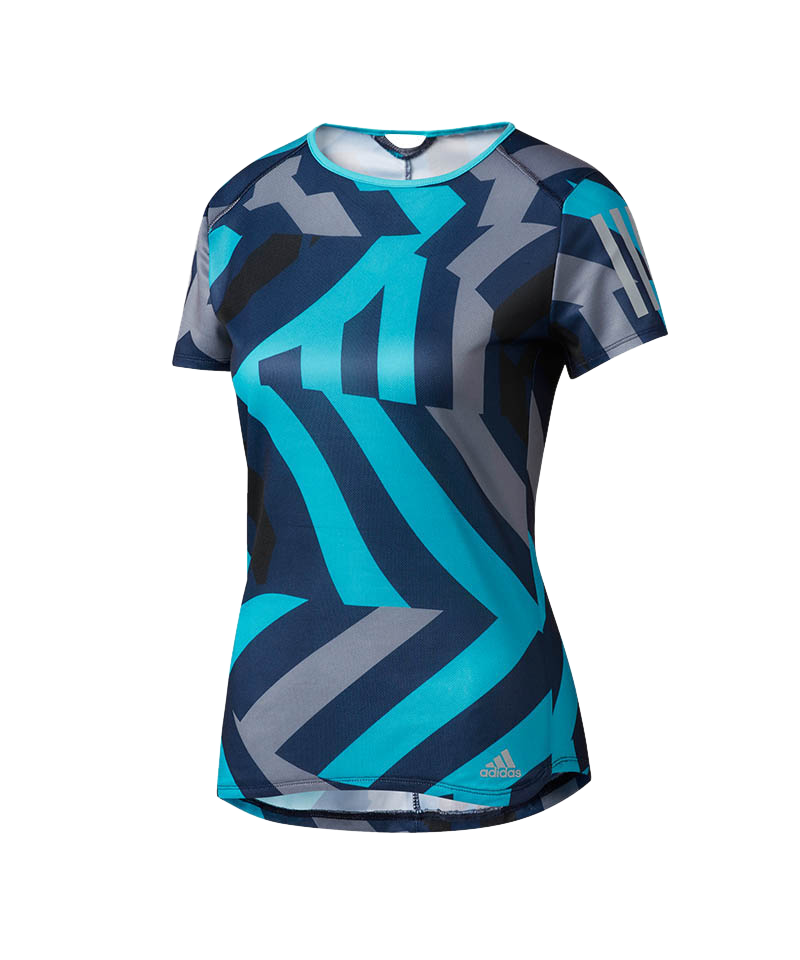 adidas Response Graphic T-Shirt Running Damen Blau