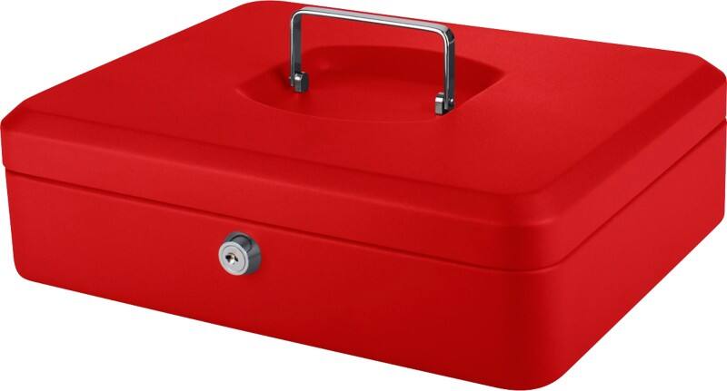 Pavo Money Manager Geldkassette Schlüssel 300 x 250 x 88 mm Rot