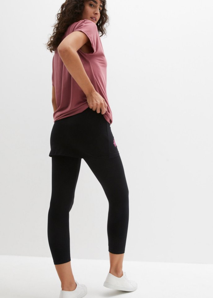 Sport-Leggings mit Rock, 3/4 Länge
