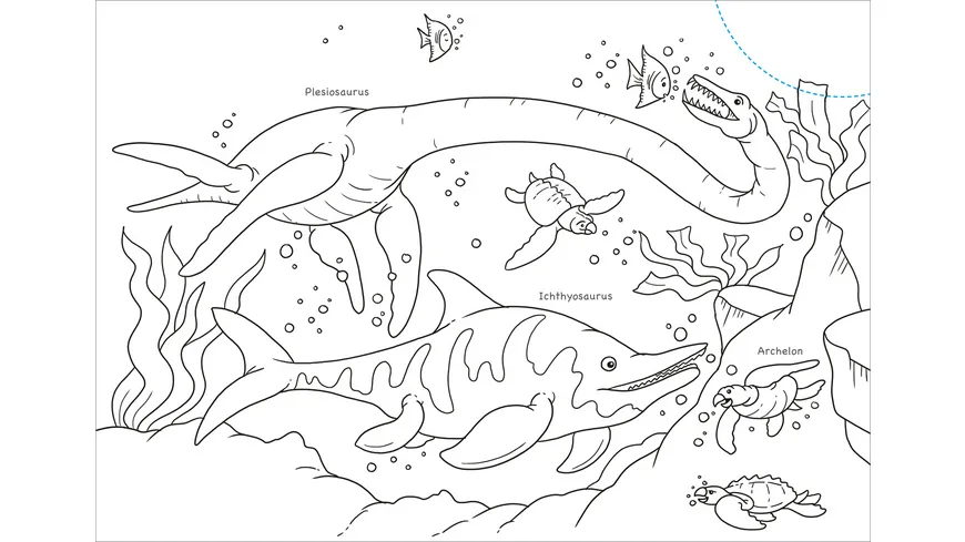 Schnipp Schnapp Malbuch. Dinosaurier. Was steckt dahinter?