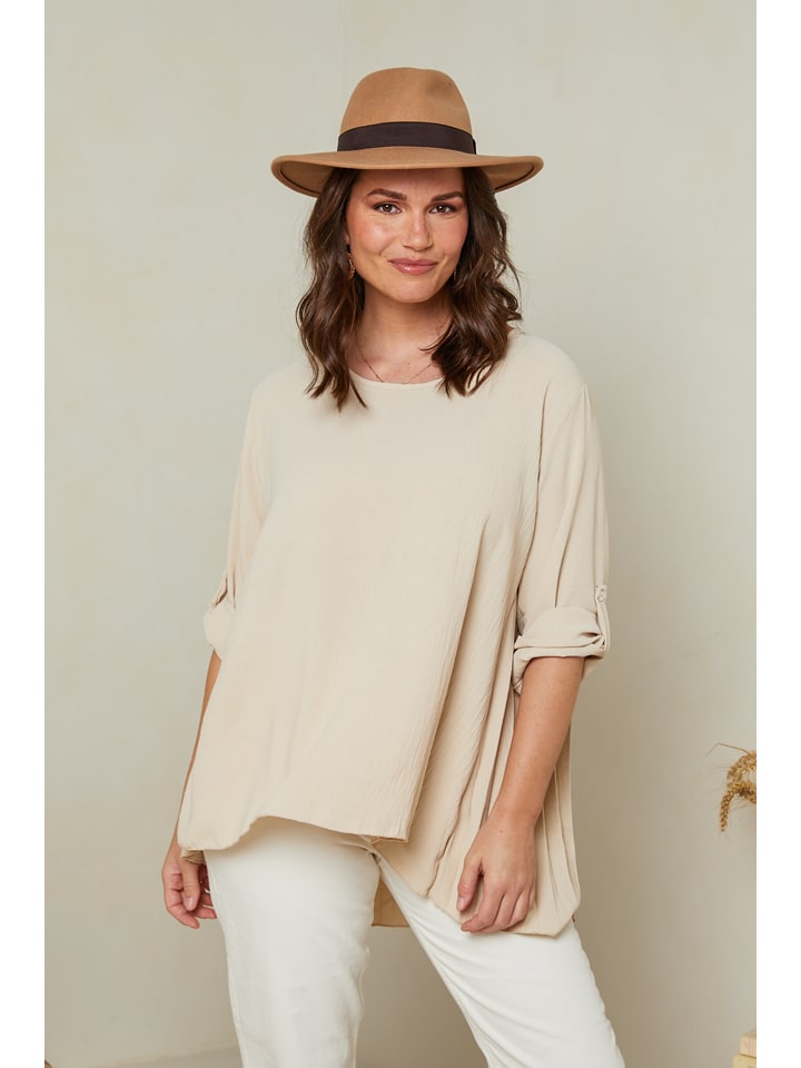 Curvy Lady Bluse in Beige günstig kaufen