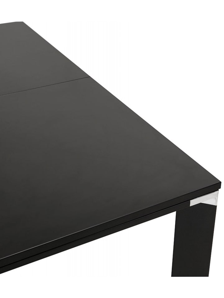 KADIMA DESIGN Konferenztisch Besprechungstisch aus Holz Metall | 140x140x74,6 cm in Schwarz günstig kaufen