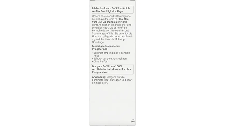 lavera BASIS SENSITIV Beruhigende Feuchtigkeitscreme 50 ml