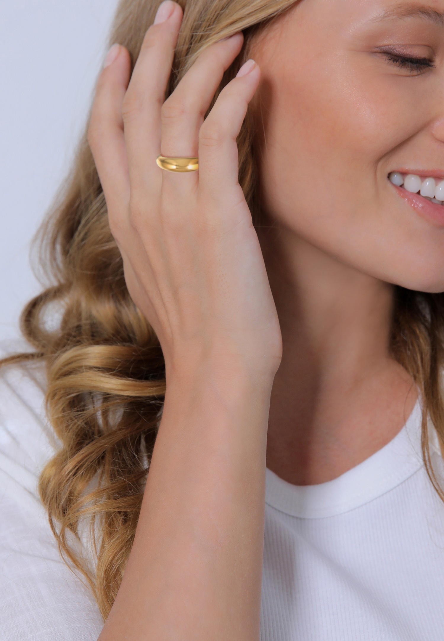 Elli női időtlen alapkarika 925-ös sterling ezüstből