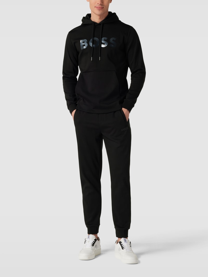 Sweatpants mit Label-Detail Modell 'Hadiko' in schwarz