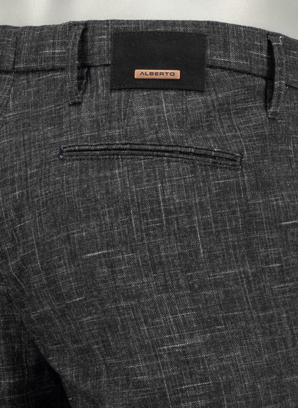 Alberto, Hose Rob, Slim Fit, Wolle, anthrazit