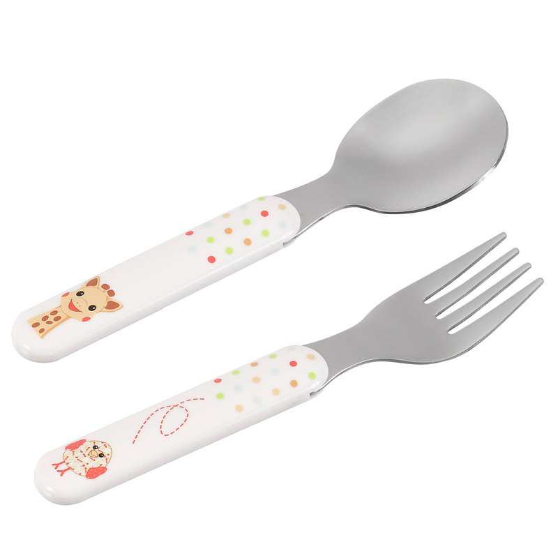 Coffret repas mélamine Sophie la girafe rose