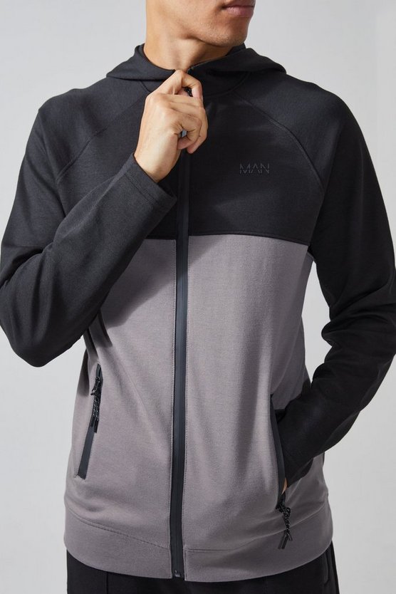 Man Active Hoodie mit Reißverschluss