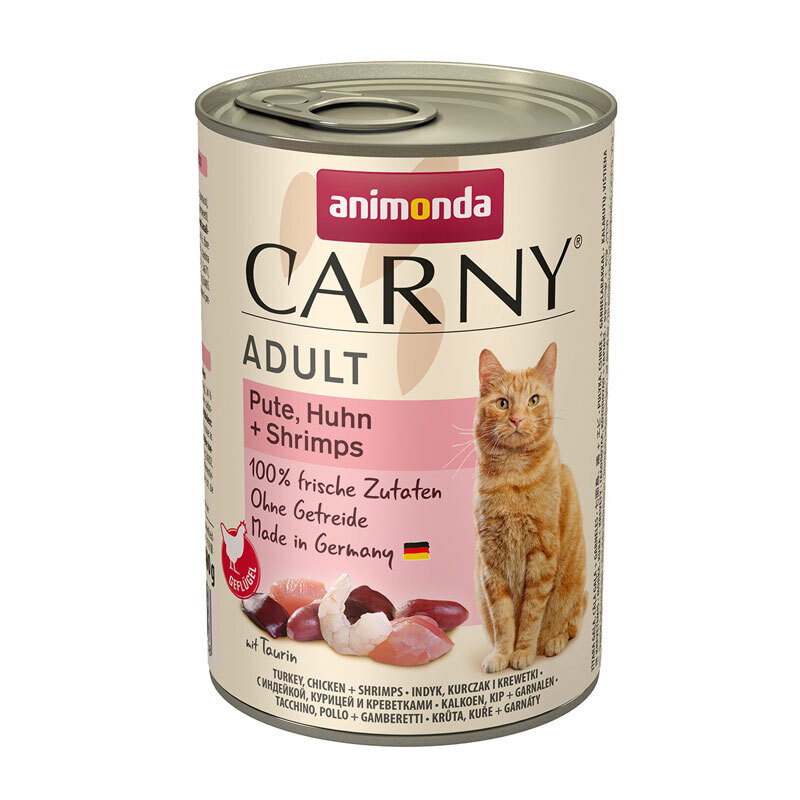 Animonda Nassfutter Animonda CARNY Adult 6x400g Pute, Huhn & Shrimps