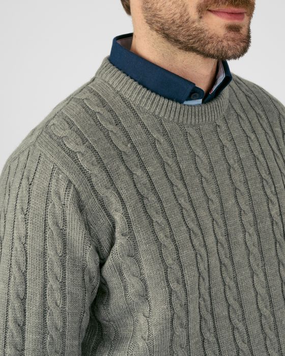 Pull maille torsades