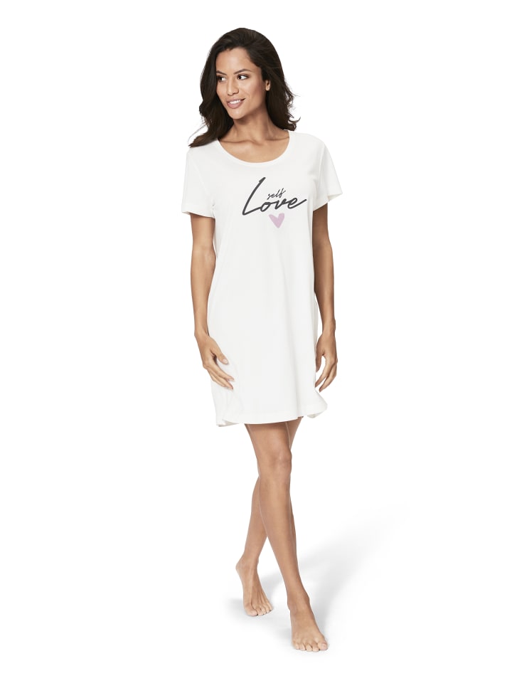 s.Oliver Sleepshirt in schwarz gemustert günstig kaufen