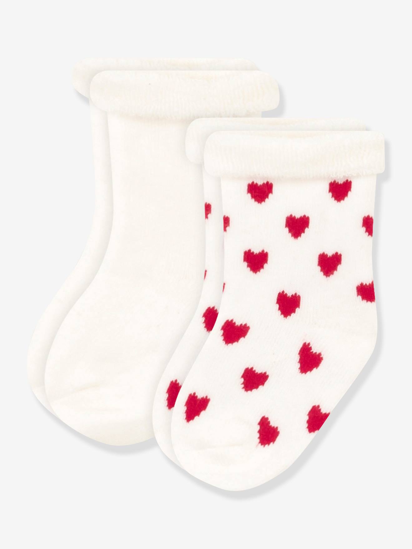 Petit Bateau 2er-Pack Baby Stricksocken PETIT BATEAU - weiß bedruckt