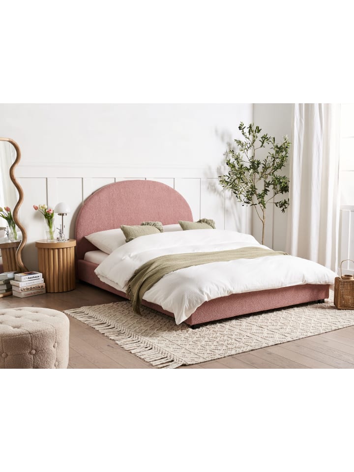 Beliani Doppelbett VAUCLUSE in Rosa - (W) 154 x (H) 112 x (L) 214 cm günstig kaufen onesize