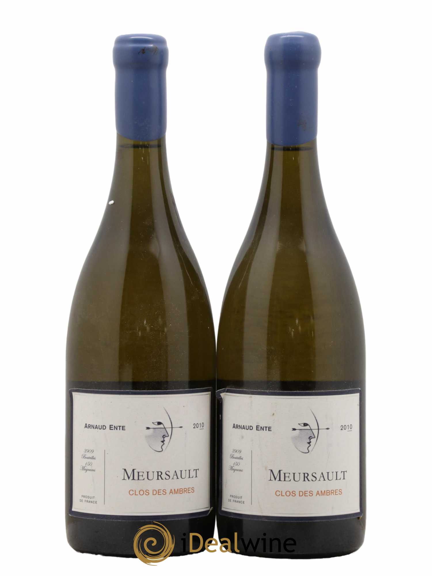Meursault Clos des Ambres Arnaud Ente  2010 - Lot de 2 Bouteilles