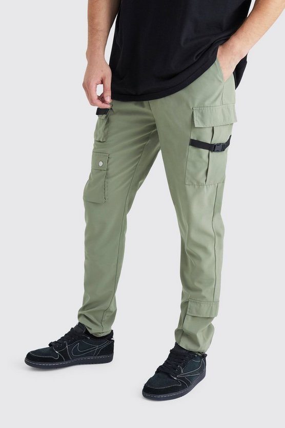 Tall Skinny Cargo-Hose mit Taschen und Schnalle