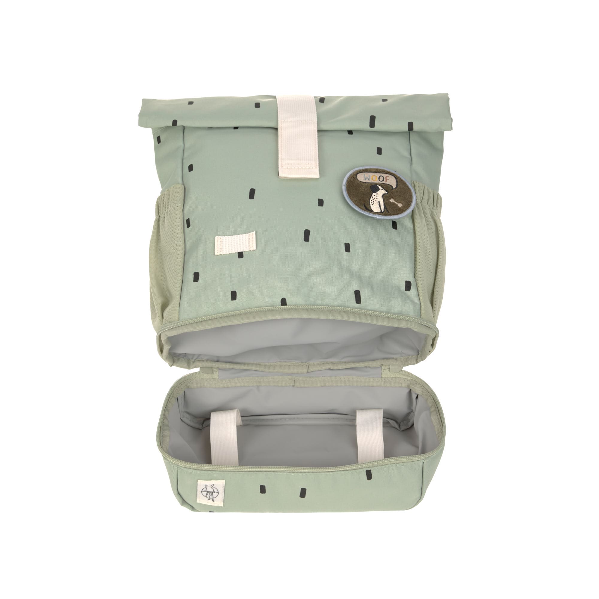 Kindergartenrucksack Rolltop - Happy Prints, Oliv