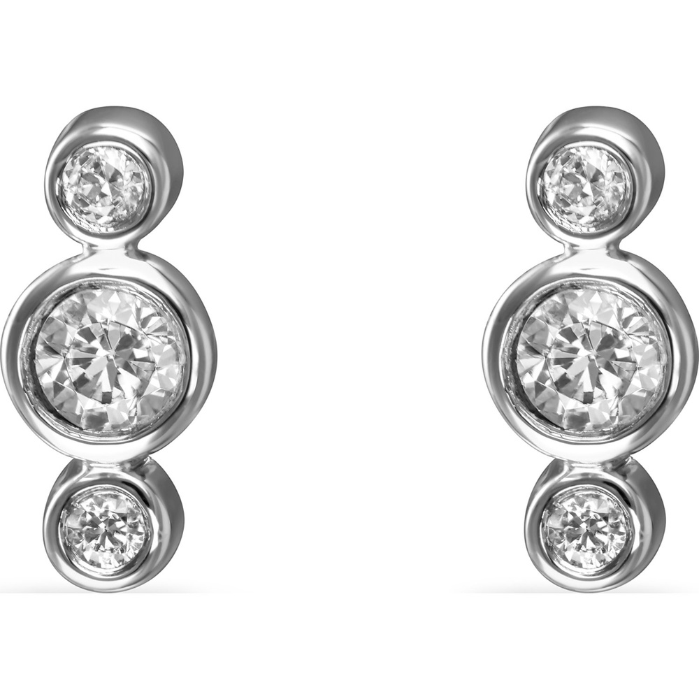 FAVS Boucles d'oreilles à fermoir à poussette 925 Argent Boucles d'oreilles