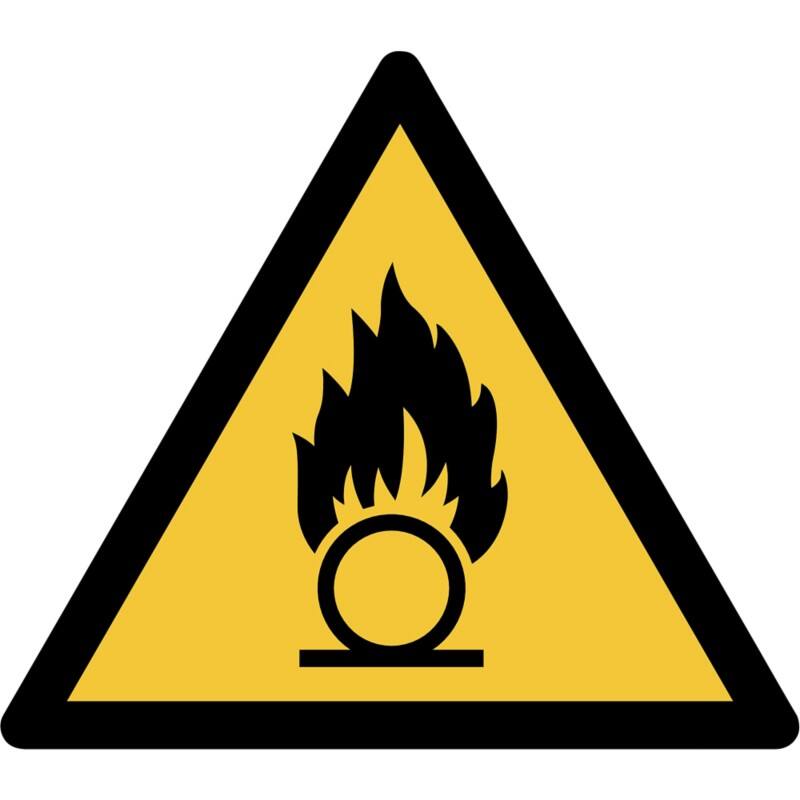 Djois Warnschild Warnung vor brandfördernden Stoffen Klebstoff, einschraubbar PP (Polypropylen) 15 (B) x 0,14 (H) cm 3 Stück