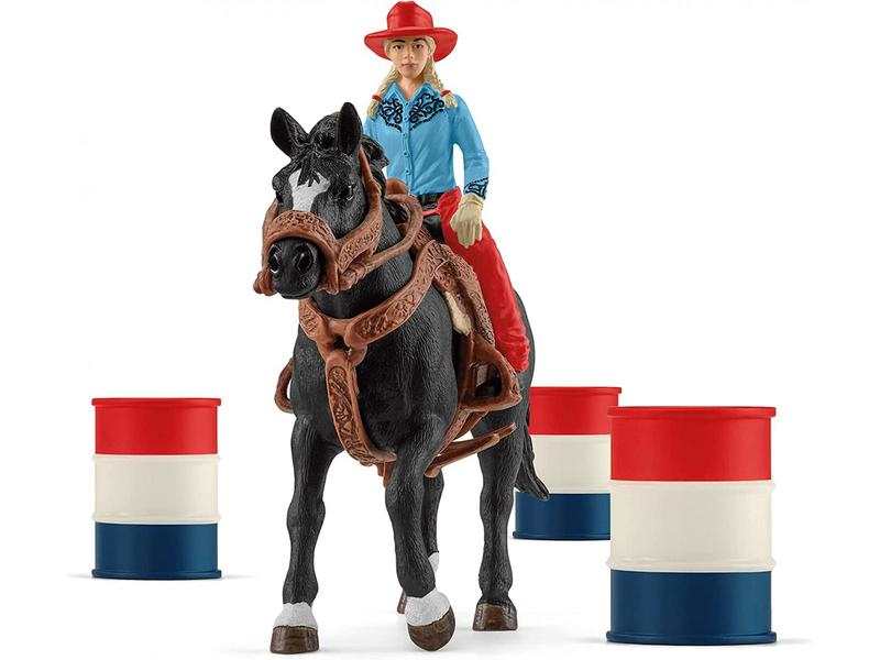 Cowgirl et Tonneaux de Racing