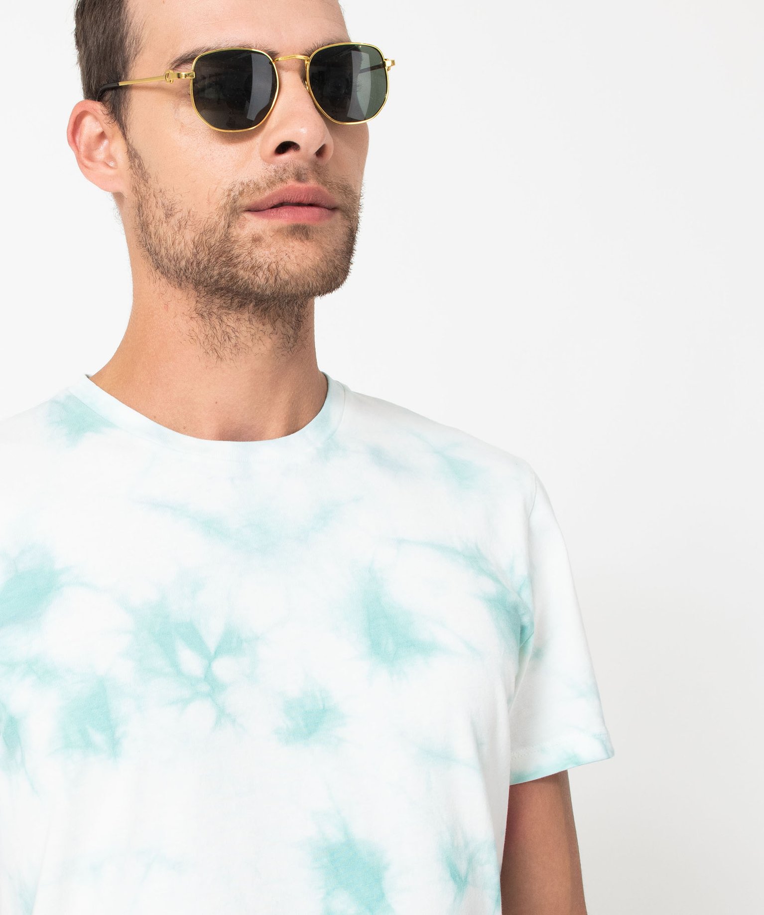 Tee-shirt à manches courtes coloris tie and dye homme bleu | GEMO