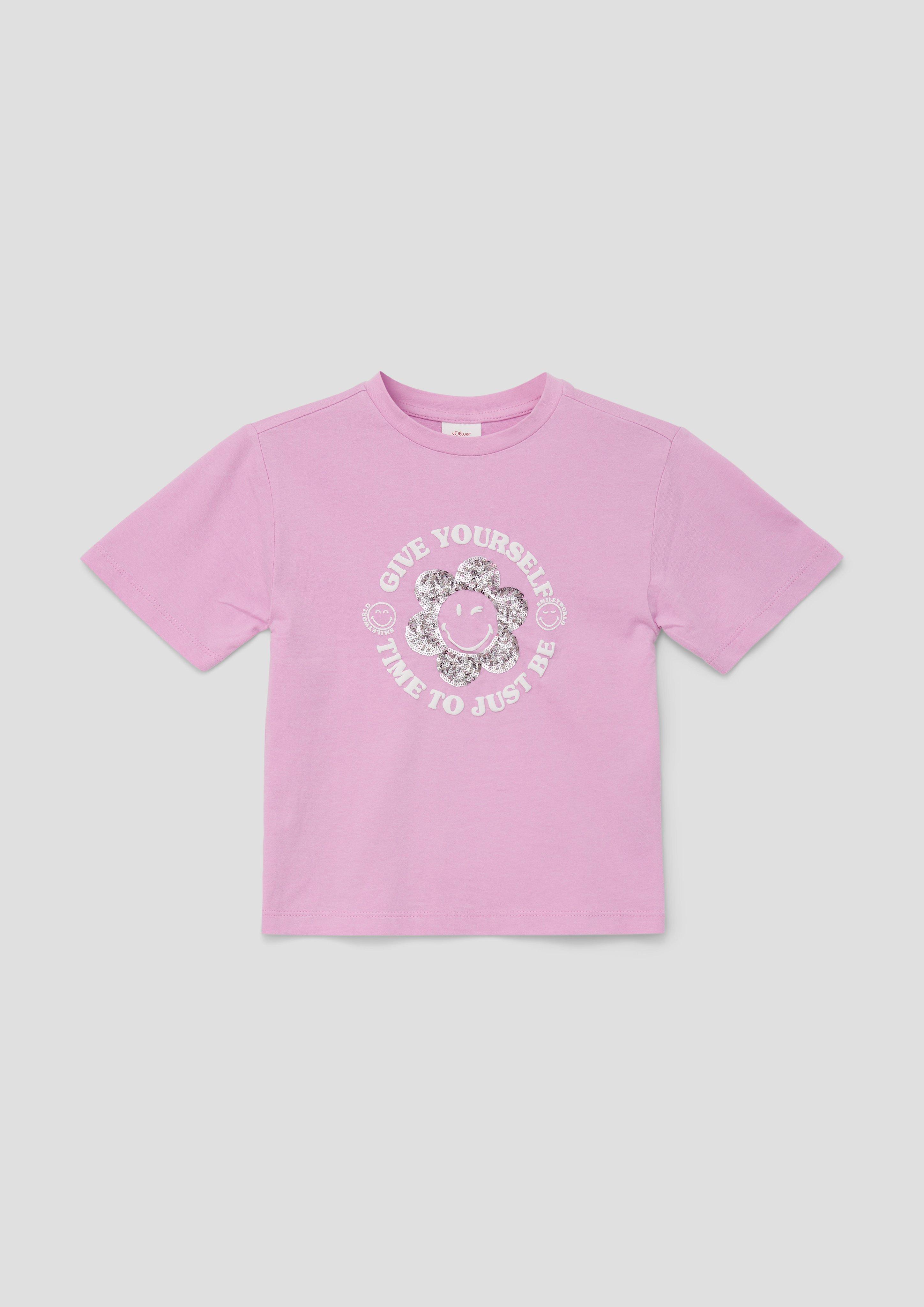 Weiches T-Shirt mit Smiley-Frontprint  2142058-4442