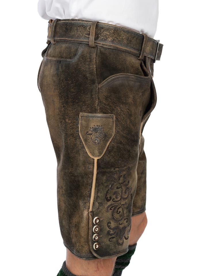MarJo Lederhose ANASTASIO in grau günstig kaufen
