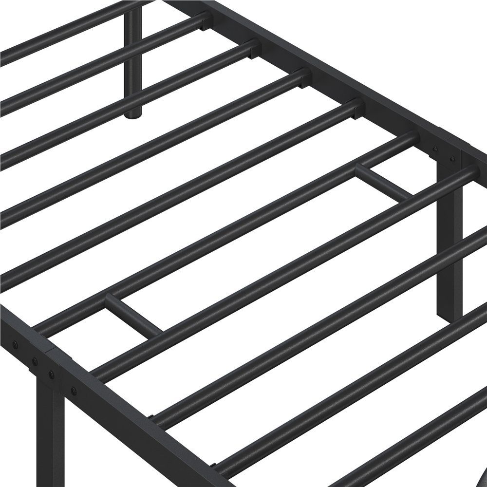 Yaheetech Metallbett, Bettgestell mit Kopfteil & Fußteil, Einzelbett/ Doppelbett Jugendbett