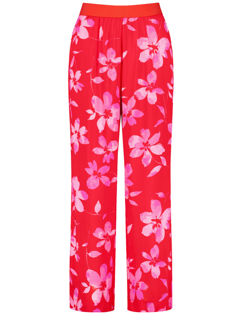 Palazzohose mit Floral-Print