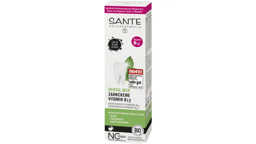 SANTE DENTAL MED Zahncreme Vitamin B12* mit Fluorid 75 ml