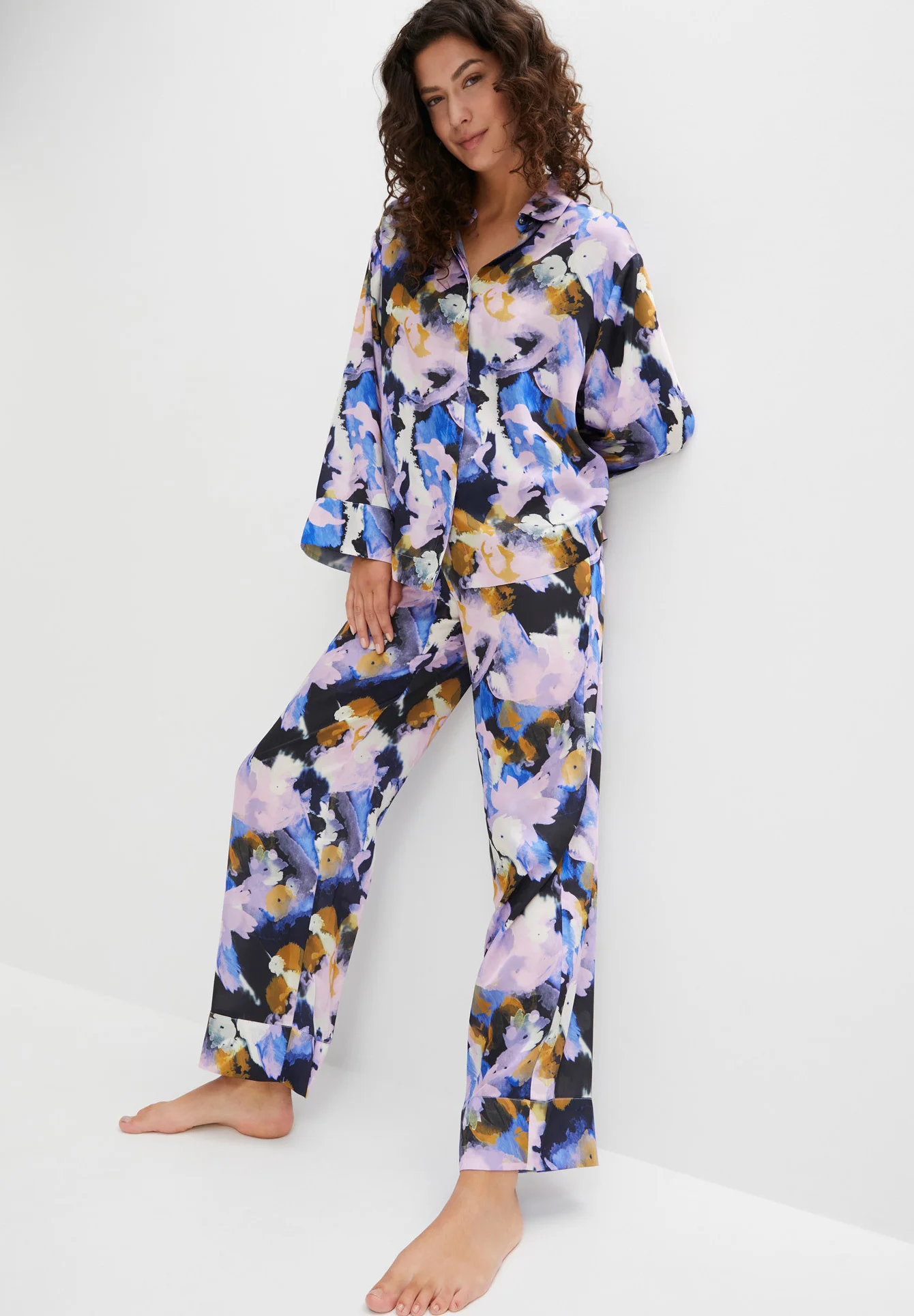 bonprix AUS MATTEM MIT KNOPFLEISTE - Pijama