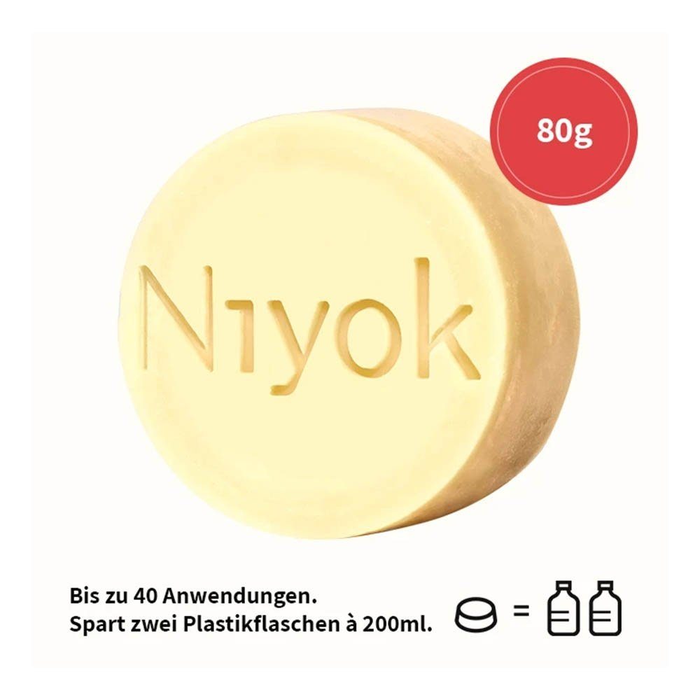 Niyok Feste Duschseife 2in1 feste Dusche+Pflege - Intense red 80g