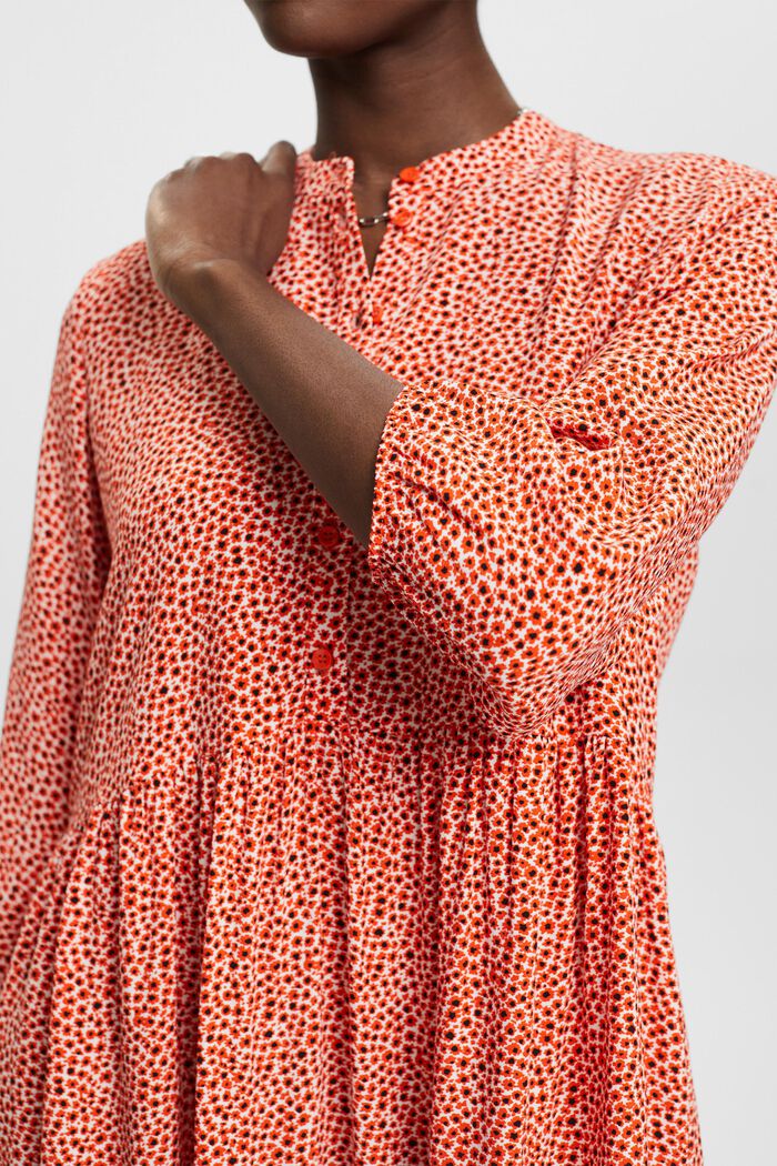 Midikleid aus Webstoff mit Allover-Muster