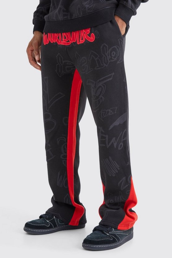 Jogginghose mit Graffiti-Applikation
