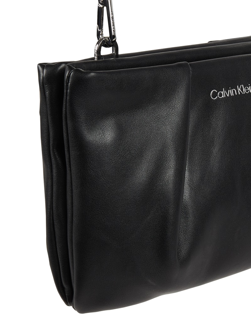 Clutch in Leder-Optik  in schwarz