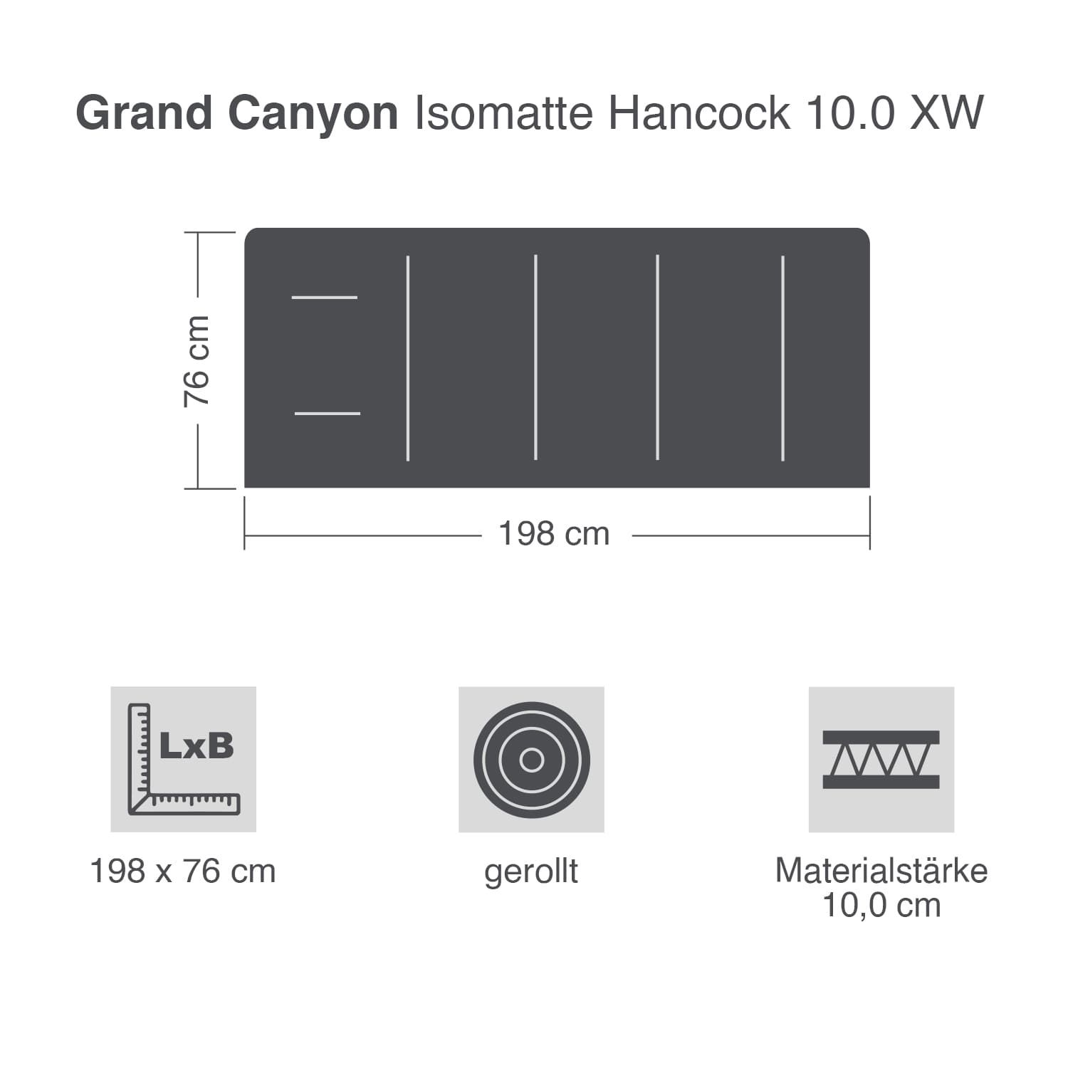 Selbstaufblasende Isomatte Hancock 10.0 XW
